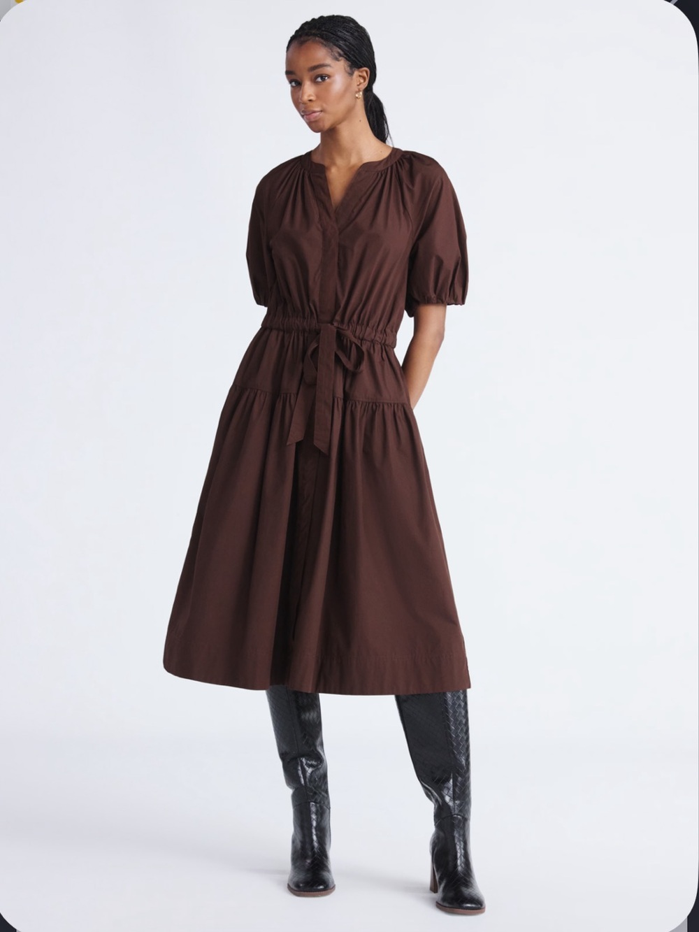 Brown Midi Dress